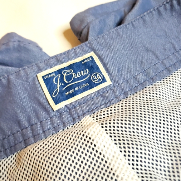 J. Crew Blue Chambray 8" Swim Trunk - Picture 3 of 6